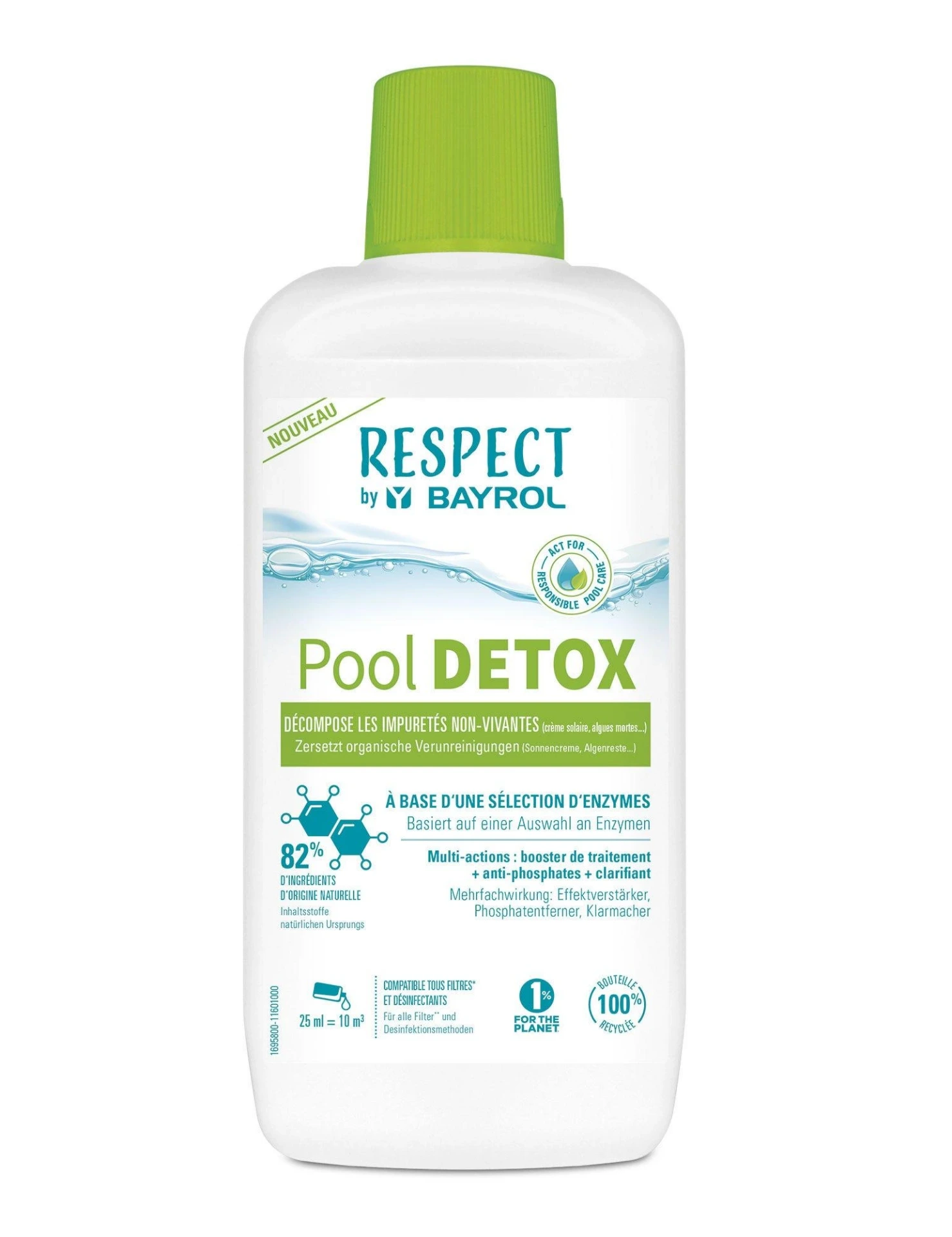 [1695800] POOL DETOX 1 L  
À base d'enzymes + anti-phosphate