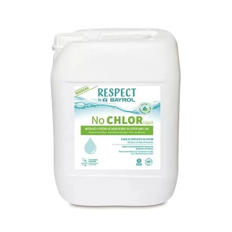 NO CHLOR LIQUID 5 L (Neutralisateur de Chlore liquide) 
À base de sel de sodium